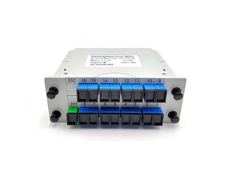 1x16 PLC Fiber Optic Splitter, SC/APC & SC/UPC Single Mode, LGX Cassette Module - Factory Price