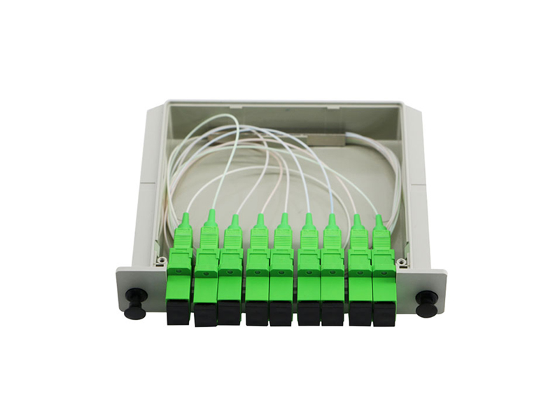 1x8 PLC Fiber Optic Splitter, SC/APC & SC/UPC Single Mode, LGX Cassette Module - Factory Price