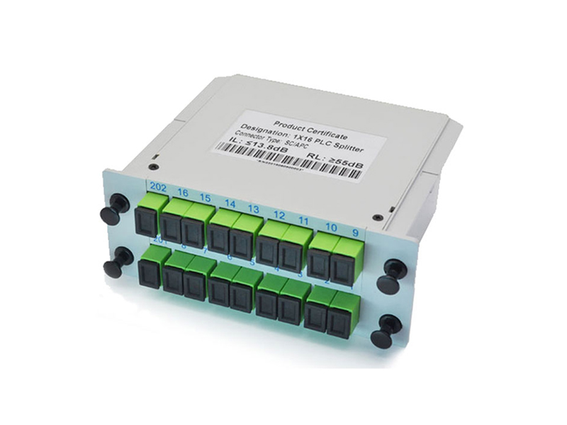 1x16 PLC Fiber Optic Splitter, SC/APC & SC/UPC Single Mode, LGX Cassette Module - Factory Price