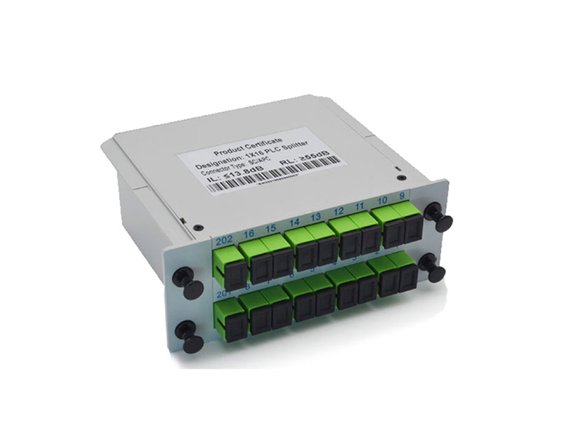1x16 PLC Fiber Optic Splitter, SC/APC & SC/UPC Single Mode, LGX Cassette Module - Factory Price