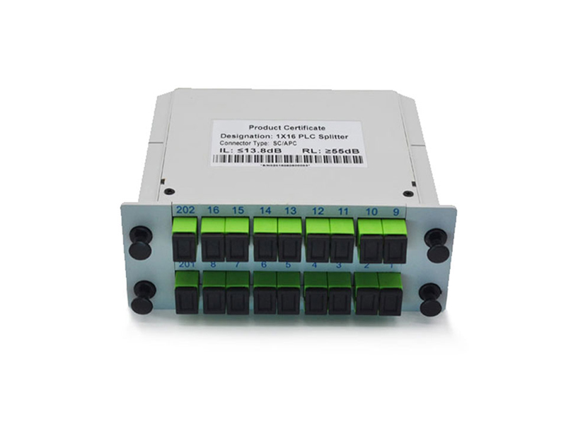 1x16 PLC Fiber Optic Splitter, SC/APC & SC/UPC Single Mode, LGX Cassette Module - Factory Price