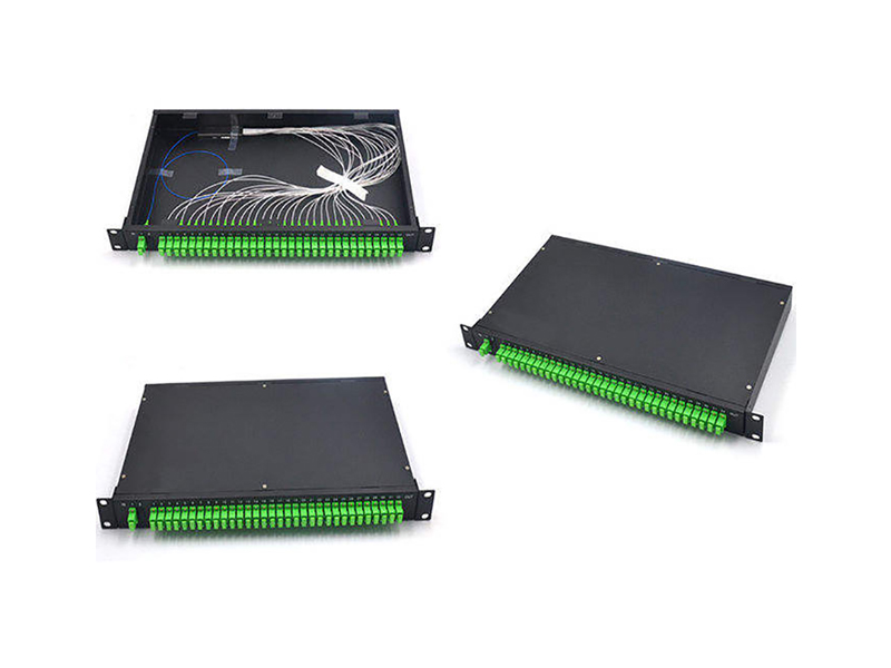 19 Inch PLC Fiber Optic Splitter 1:32 1U Height RACK Type SC/APC Connector Optical Distribution Frame Terminal Box Patch Panel