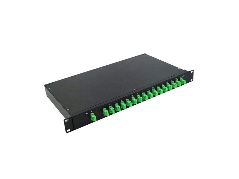 19 Inch PLC Fiber Optic Splitter 1:16 1U Height RACK Type SC/APC Connector Optical Distribution Frame Terminal Box Patch Panel