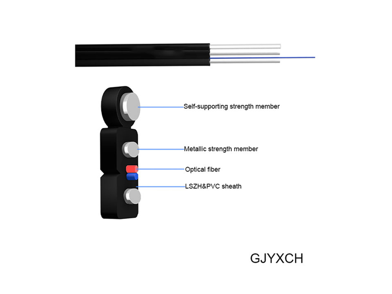 GJYXCH 2 Core Outdoor Aerial Self Supported Drop Cable