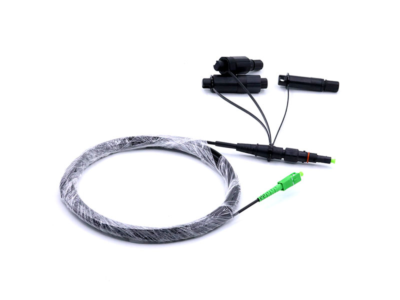 IP68 Waterproof 3 in 1 SC APC Single Mode Hardened Connector Jumper Fiber Optic Cable Assembly