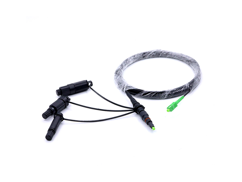 IP68 Waterproof 3 in 1 SC APC Single Mode Hardened Connector Jumper Fiber Optic Cable Assembly