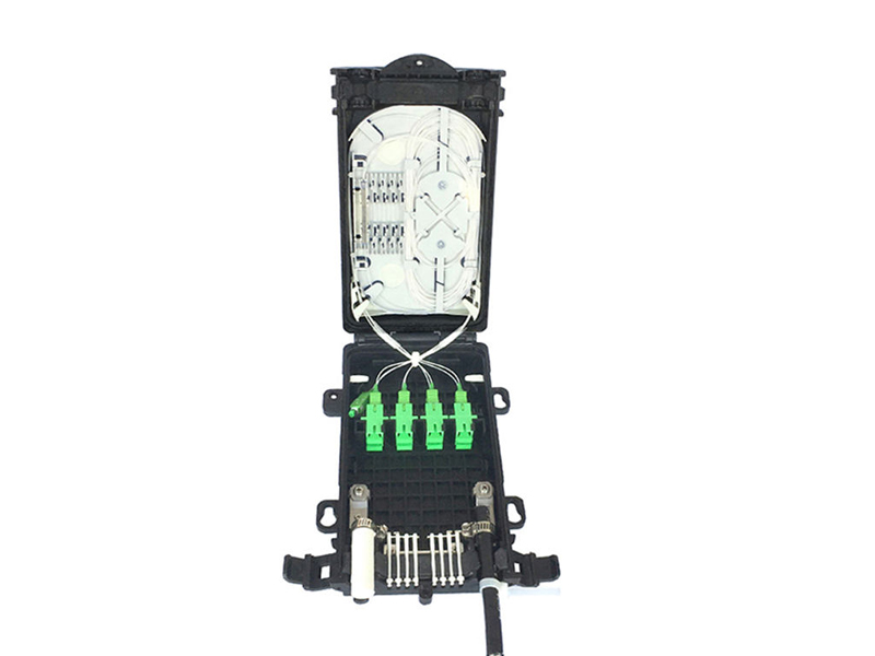 8 port Waterproof Wall Mounted ONT Fiber Distribution Splitter Enclosure for FTTH Drop Cable Feeder Cable Splicing