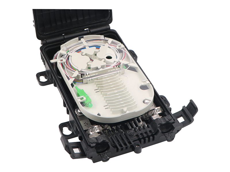 8 port Waterproof Wall Mounted ONT Fiber Distribution Splitter Enclosure for FTTH Drop Cable Feeder Cable Splicing