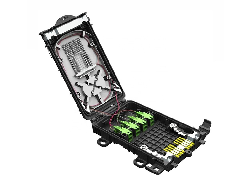 8 port Waterproof Wall Mounted ONT Fiber Distribution Splitter Enclosure for FTTH Drop Cable Feeder Cable Splicing