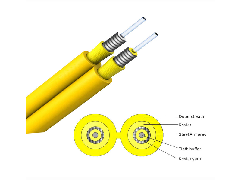 Duplex Armored Fiber Optic Cable