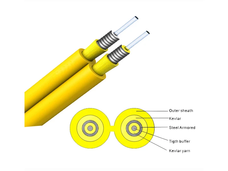 Duplex Armored Fiber Optic Cable