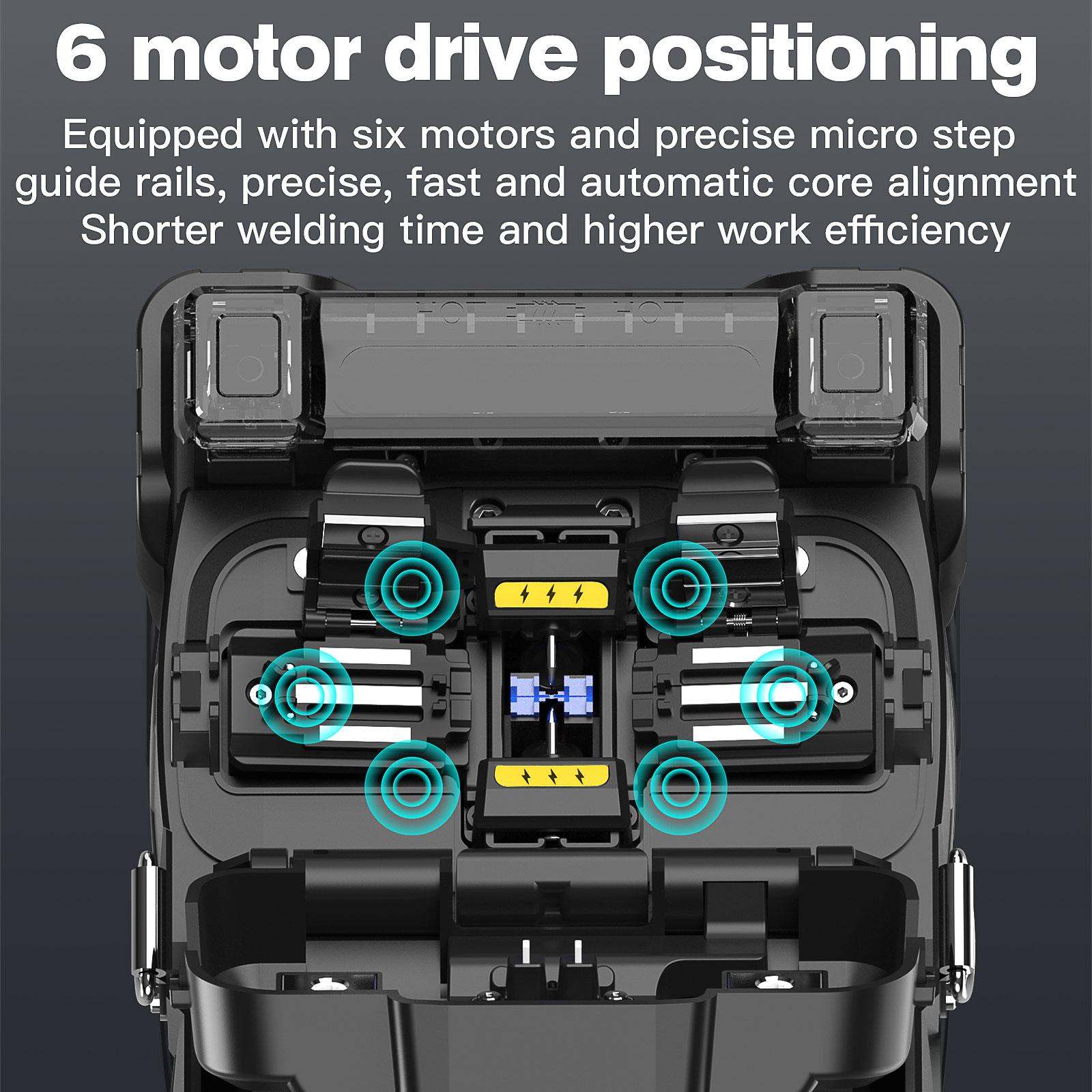 A-20 6 Motors Fiber Fusion Splicer, 4.3