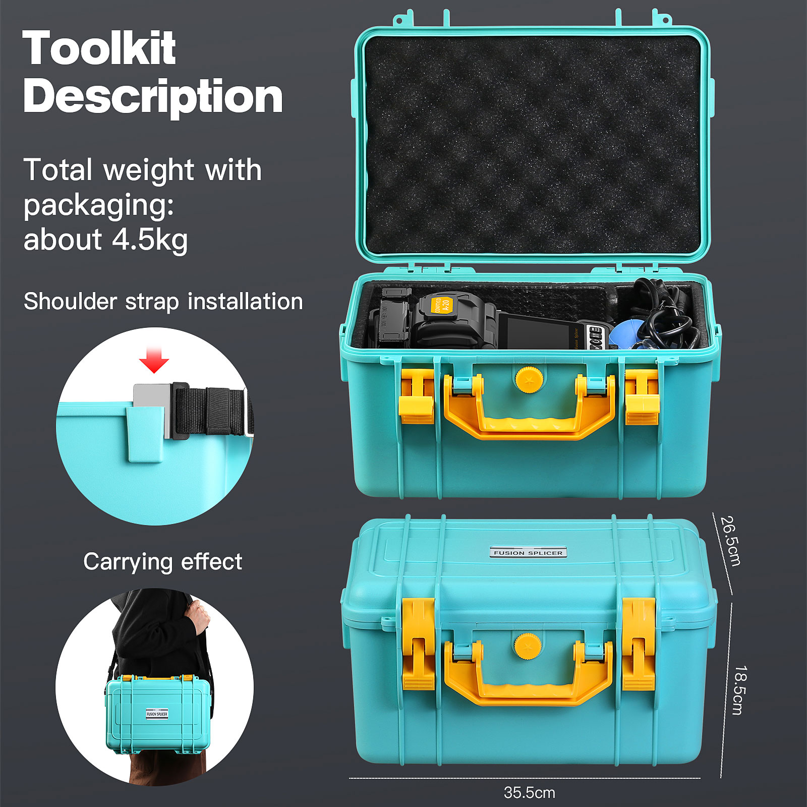 A-20 6 Motors Fiber Fusion Splicer, 4.3