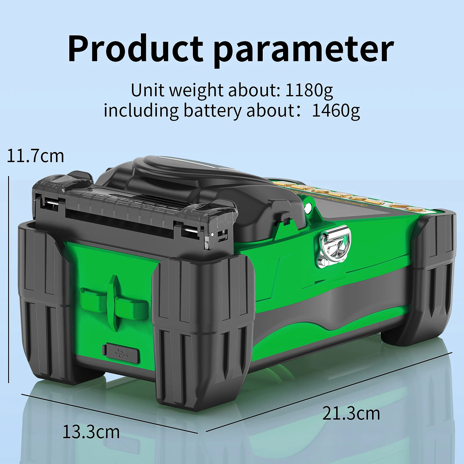 L-70C Mini Fiber Optic Splicing Machine Six Motor Core Alignment Fusion Splicer 4.3 Inch HD Touch Screen Built-in OPM VFL 3 In 1 Fixture 10 Languages 5000mAh Battery