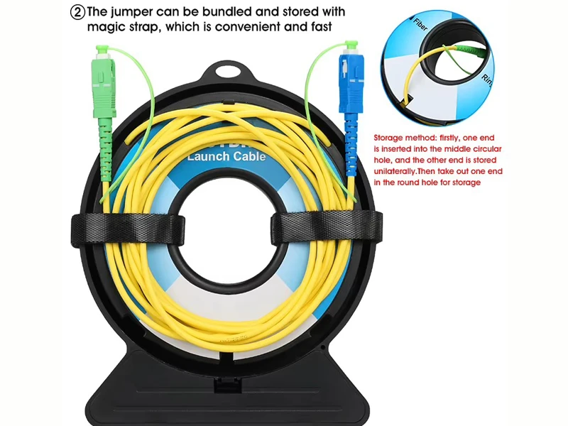 OTDR Test extension line Customized length/Type/Connector SM MM Fiber Optic OTDR Launch Cable Box