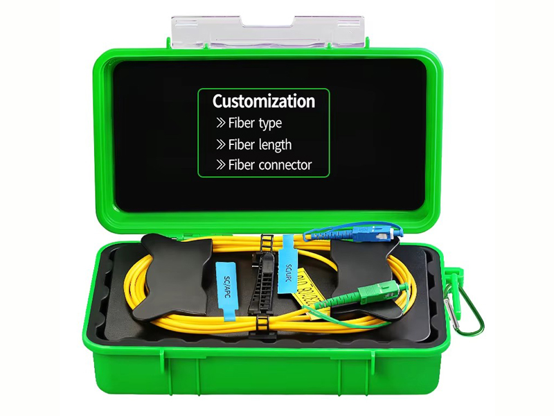 OTDR Test Extension Line SM MM Customized length/Type/Connector OS2 G652D G657A1/A2 Fiber Optic OTDR Launch Cable Box