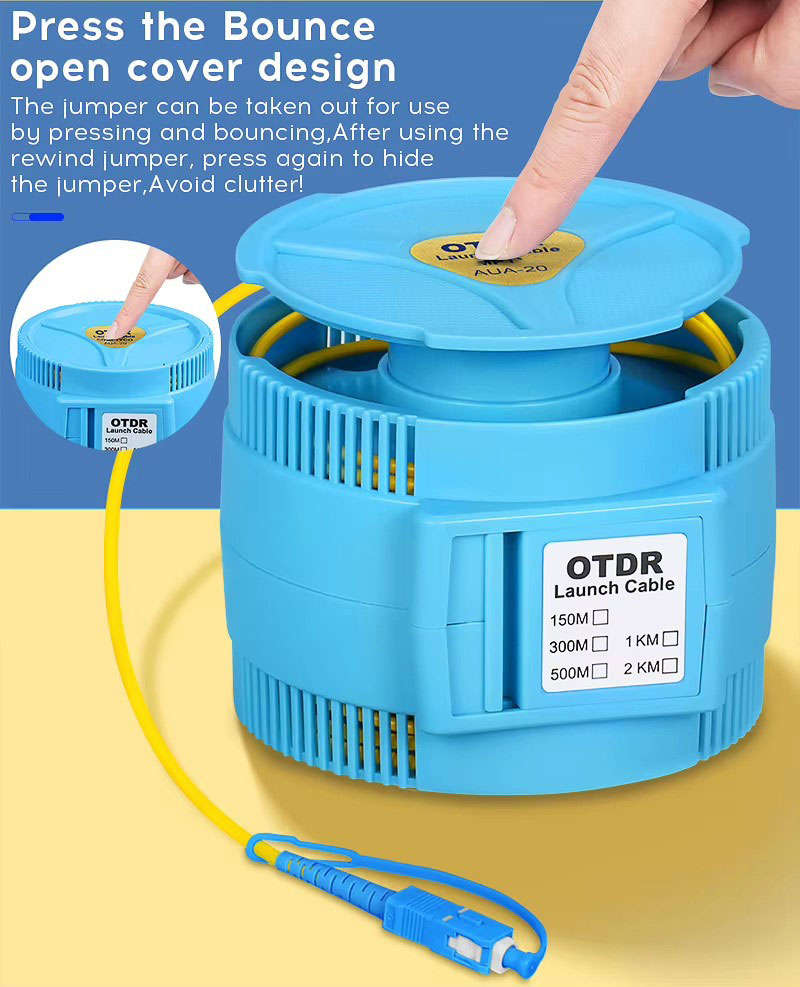 OTDR Launch SC/UPC-LC/UPC Fiber Cable Box 50m 300m 500m 1km 2km Optical Fiber Test Extension Line Cable OTDR