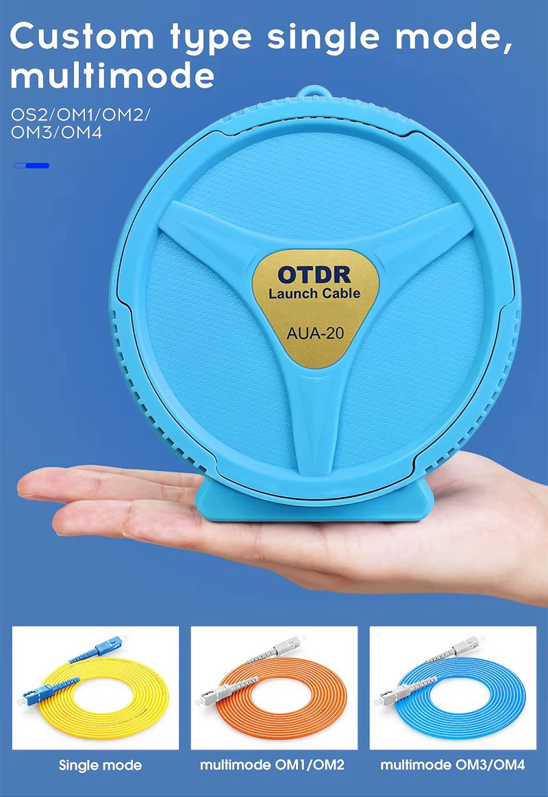 OTDR Launch SC/UPC-LC/UPC Fiber Cable Box 50m 300m 500m 1km 2km Optical Fiber Test Extension Line Cable OTDR