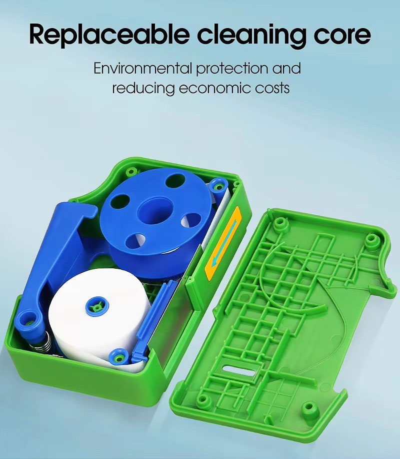 Fiber End Face Cleaning Box SC/FC/LC/ST Connector Cleaner Tools Optical Fiber Flange Cleaner