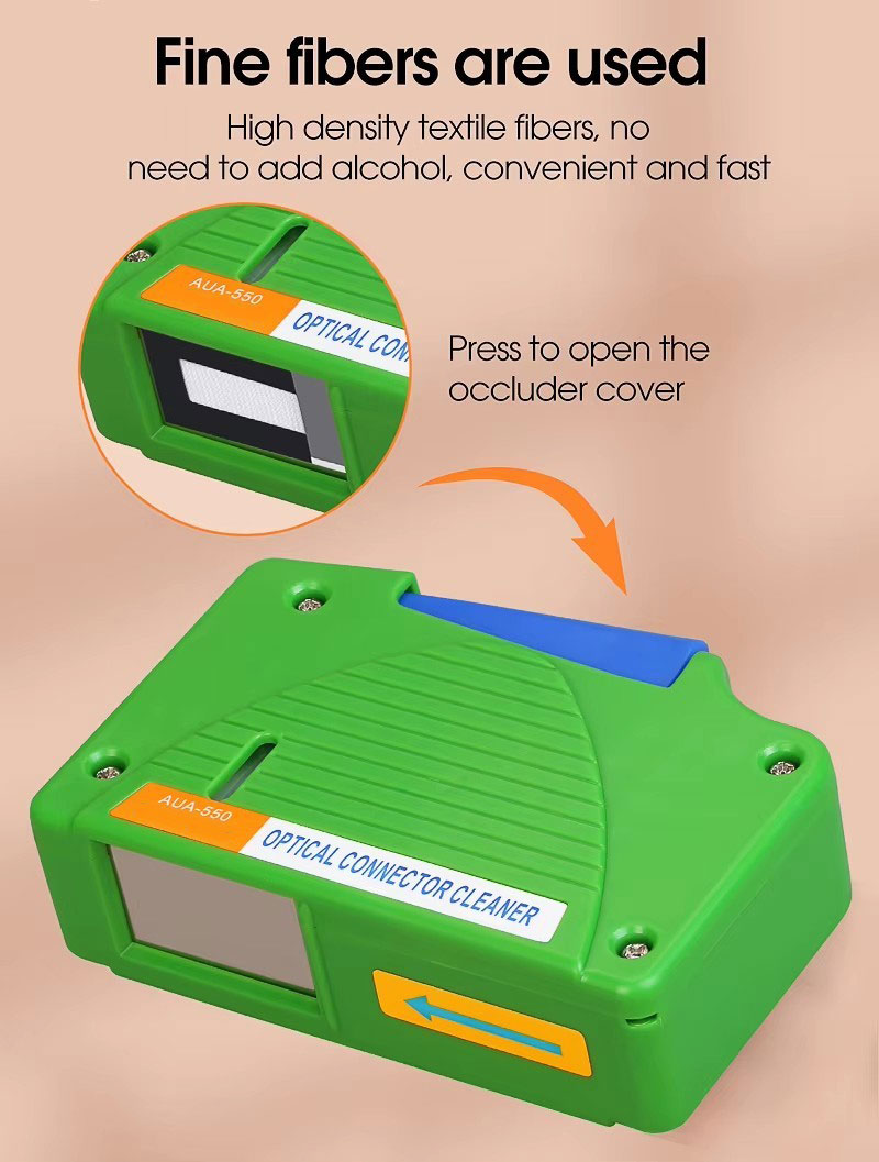 Fiber End Face Cleaning Box SC/FC/LC/ST Connector Cleaner Tools Optical Fiber Flange Cleaner