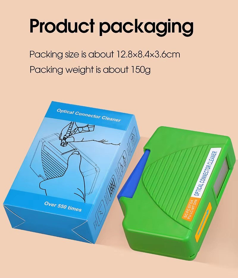 Fiber End Face Cleaning Box SC/FC/LC/ST Connector Cleaner Tools Optical Fiber Flange Cleaner