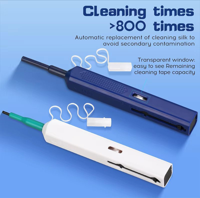 LC/SC/FC/ST One-Click Cleaner Tool 1.25mm and 2.5mm Fiber Optic Cleaning Pen 800+ Cleans Fiber Optic Cleaner