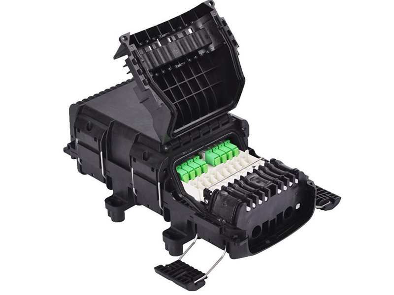 8-Port Gel-Sealed Fiber Optic Splice and Patch Closure with SC/APC Adapters